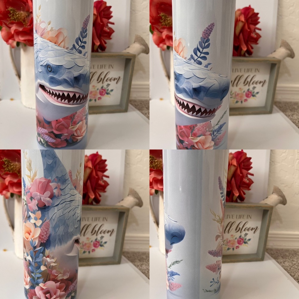 20oz Tumbler sublimated, Tumbler Shark